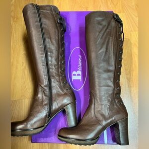 New in Box - Browns: Made in Spain - Leather boots with Lace Decor (US 7)